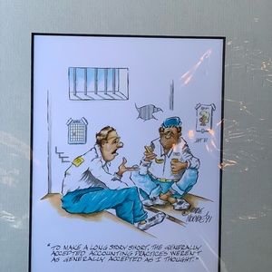 Bill Monroe Signed 1991 Cartoon Print